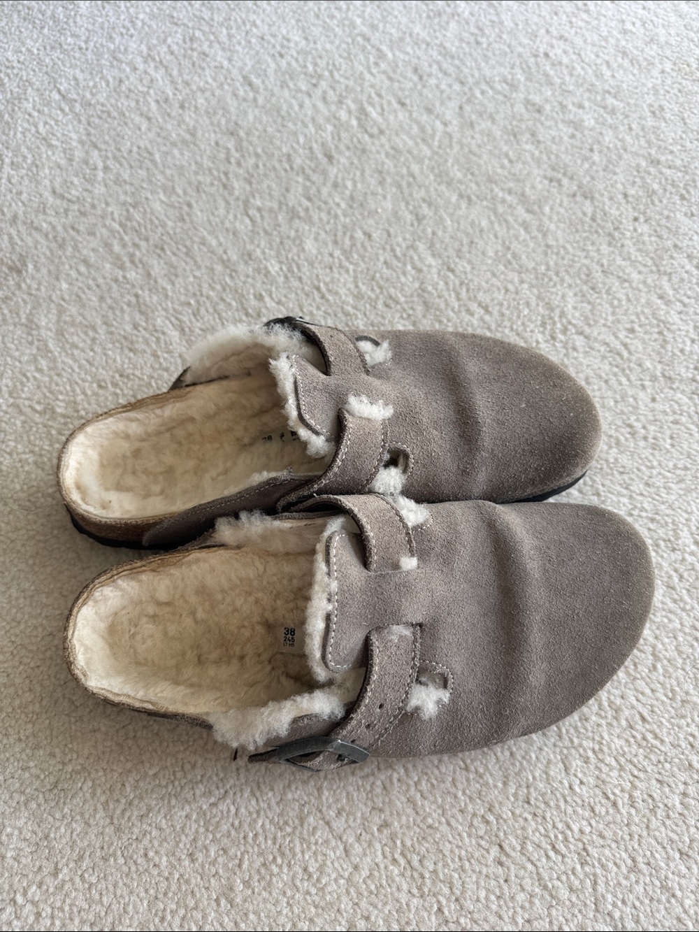 Birkenstock fur clogs, size 38